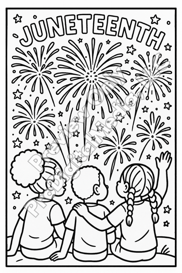 Juneteenth Coloring Book for Kids