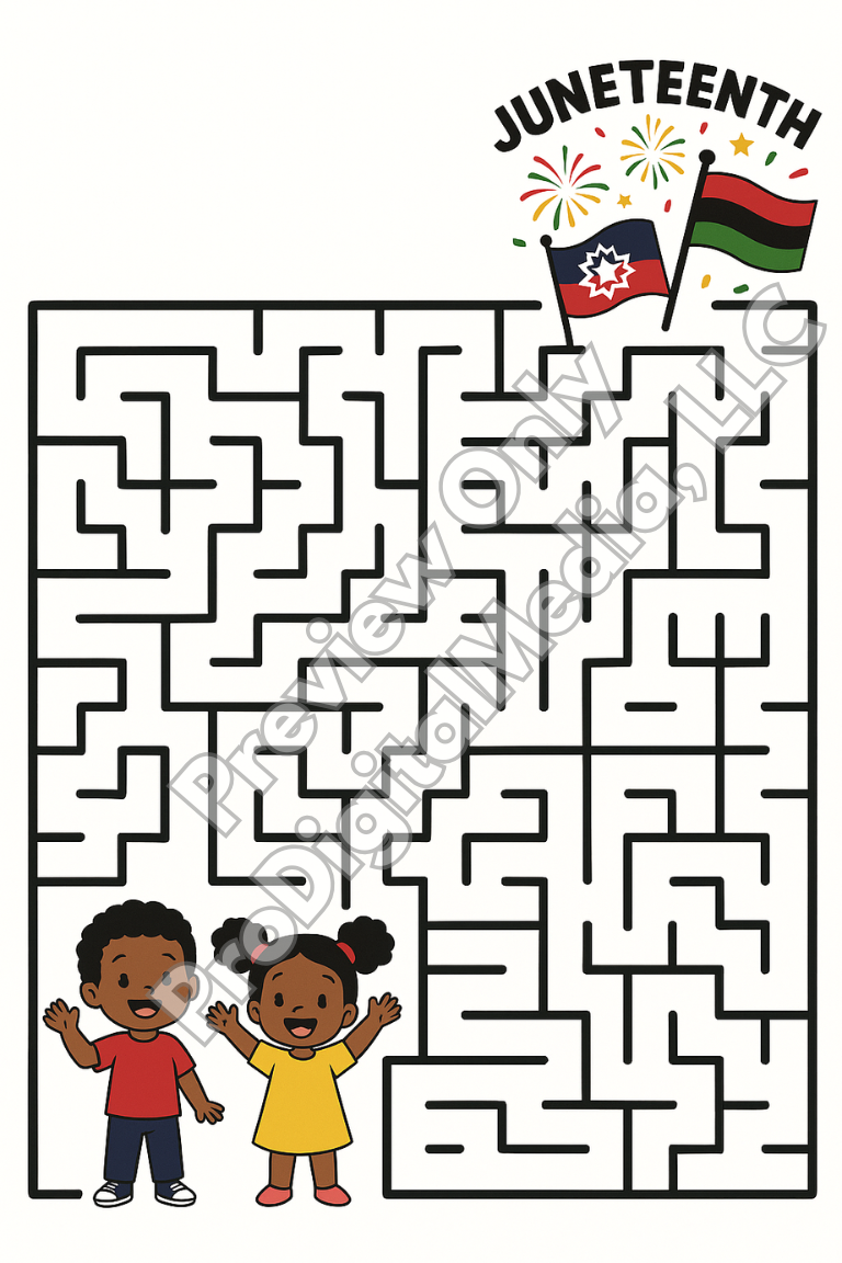 Juneteenth Coloring Book for Kids