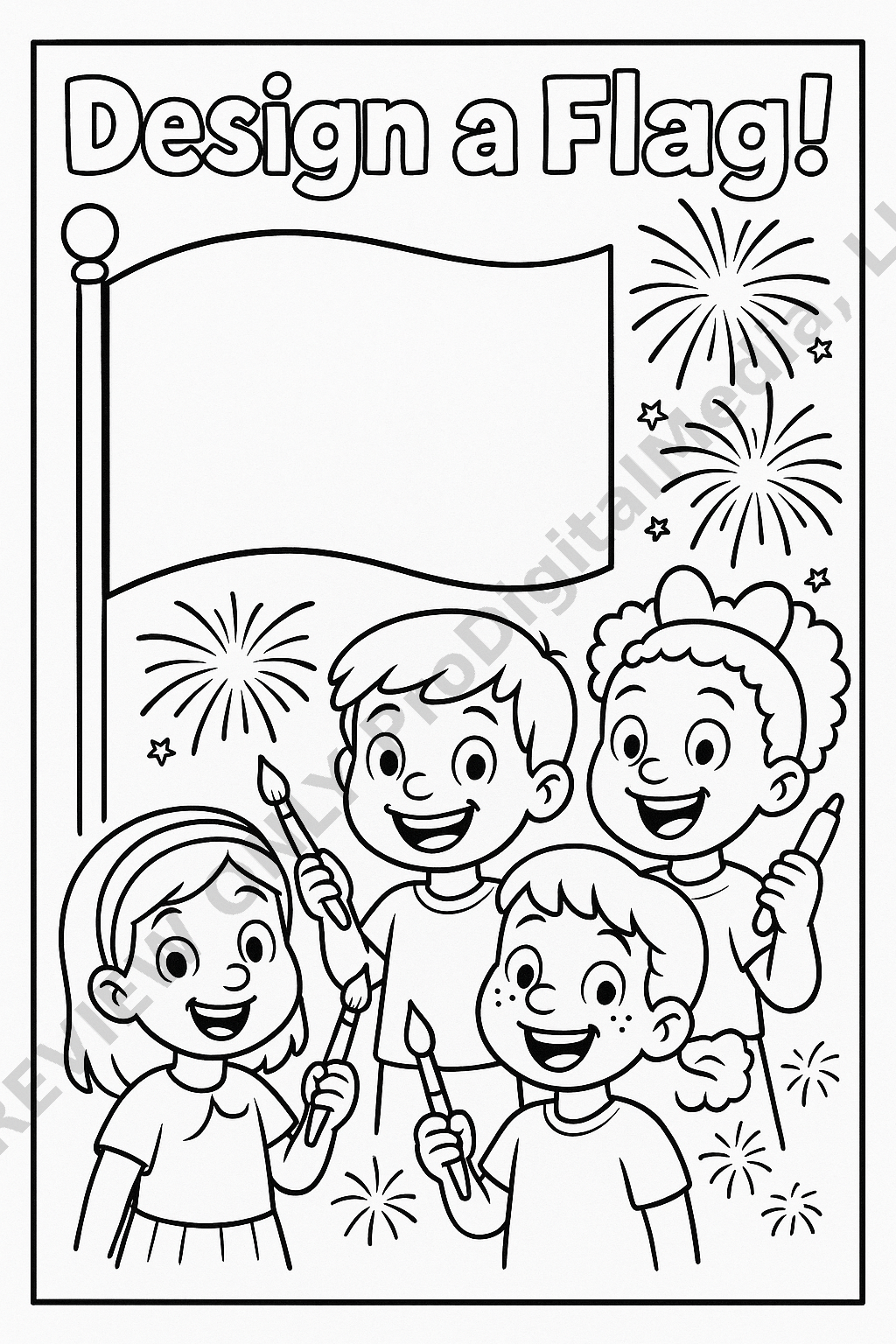 Fourth of July Coloring Book for Kids